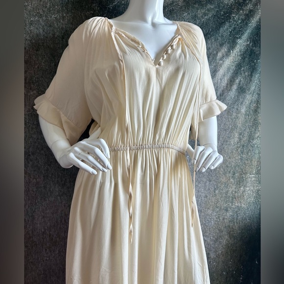 Boho Grecian Ivory Dress - Picture 2 of 4